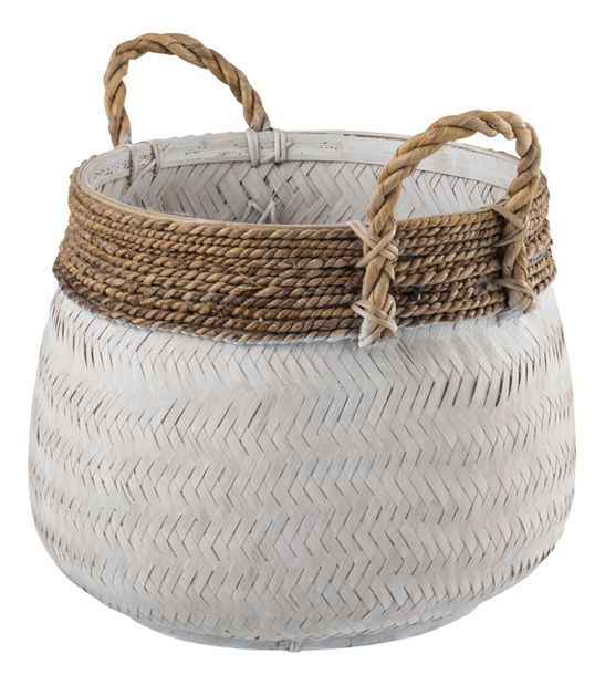 Koš (bílá + hnědá) 36x47x47cm