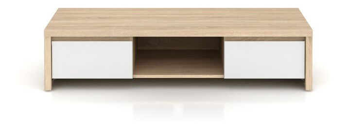 TV stolek BRW Kaspian RTV2S (dub sonoma + lesk bílý)