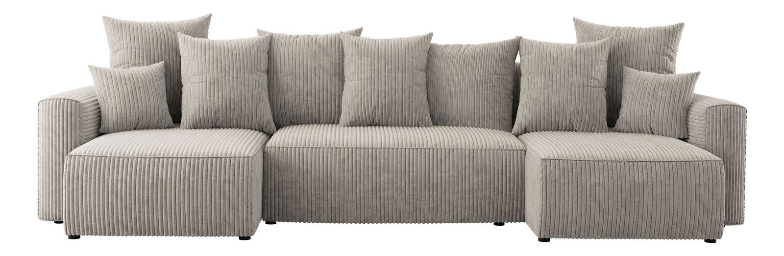 Rohová sedačka Denia U (světlohnědá) (L)