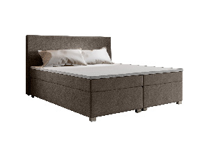 Manželská postel Boxspring 180 cm Simon Comfort (hnědá) (s matrací, bez úložného prostoru)