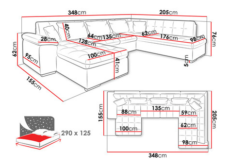 Rohová sedací souprava Talia (P) (ekokůže Soft 017 + Lux 06)