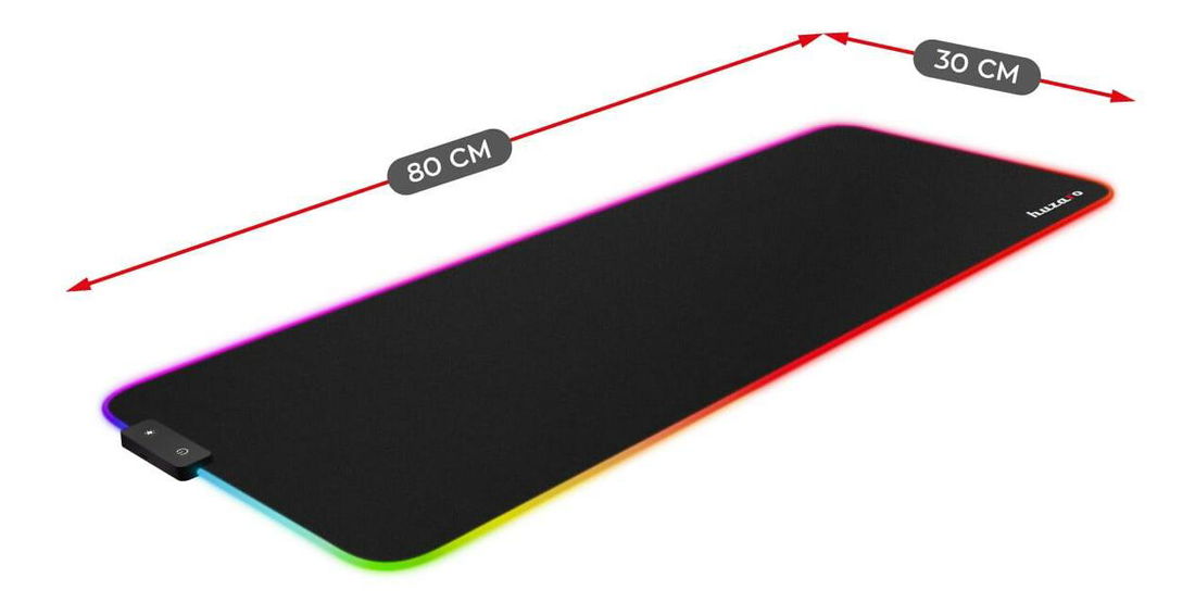 Podložka pod myš Lumen (černá + vícebarevná) (s LED osvětlením)