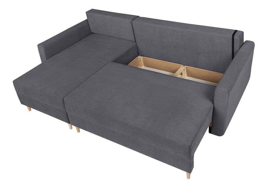 Rohová sedací souprava BRW Feliz Lux 3DL.URC (šedá) (L)