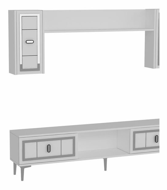 Obývací stěna Orino (bílá + černá)