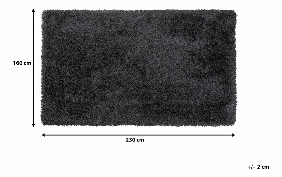 Koberec 230 cm Caiguna (černá)