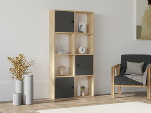 Regál Kitetu (dub safírový + antracit)