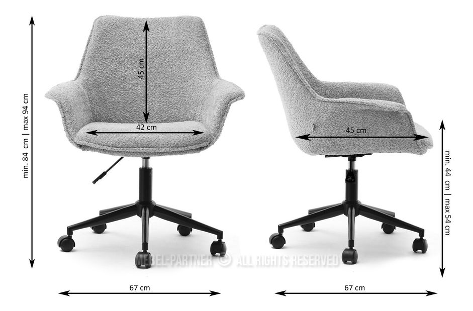 Kancelářské křeslo Omarkote (béžová + černá)