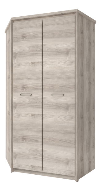 Rohová šatní skříň Jolene 2D (kaštan nairobi)