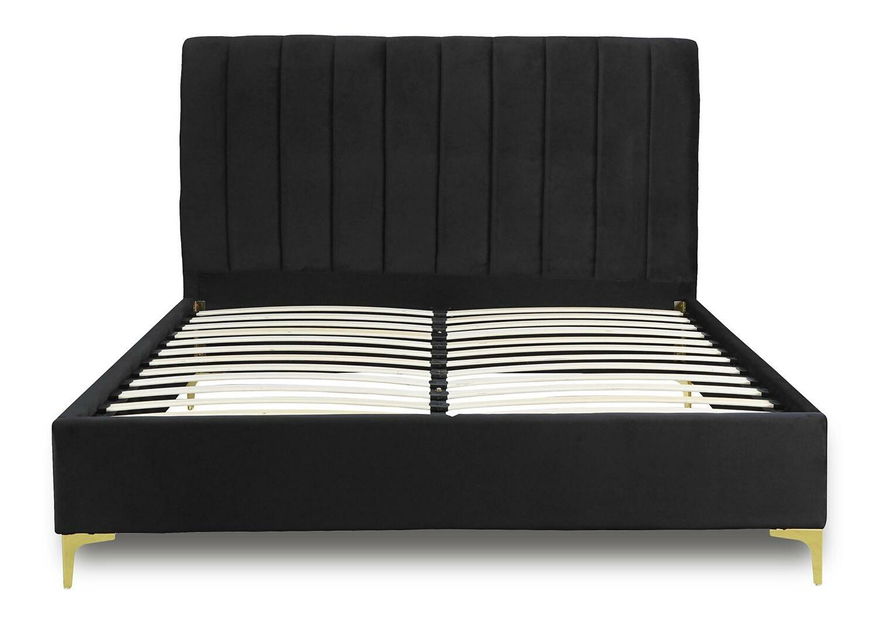Manželská postel 160 cm Malasia (černá) (s roštem)