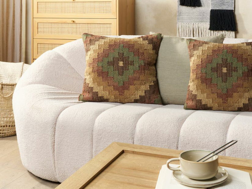 Sada 2 ozdobných polštářů 30 x 50 cm Magri (hnědá)