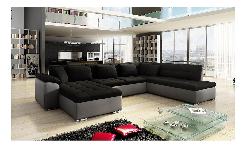 Rohová sedací souprava Talia (tmavě zelená)