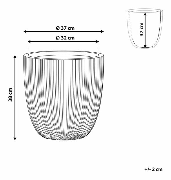 Květináč 38 cm Chos (šedá)