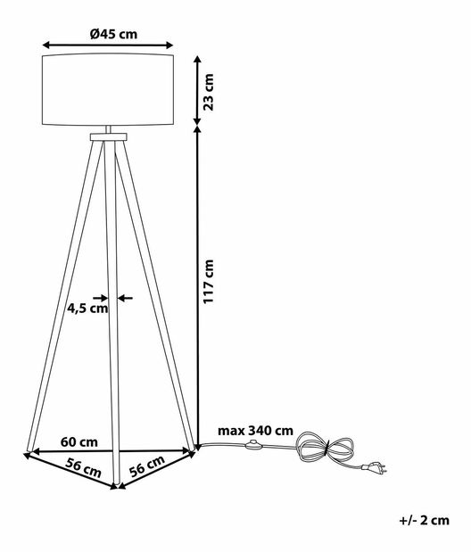 Stojanové svítidlo Nusta (černá)