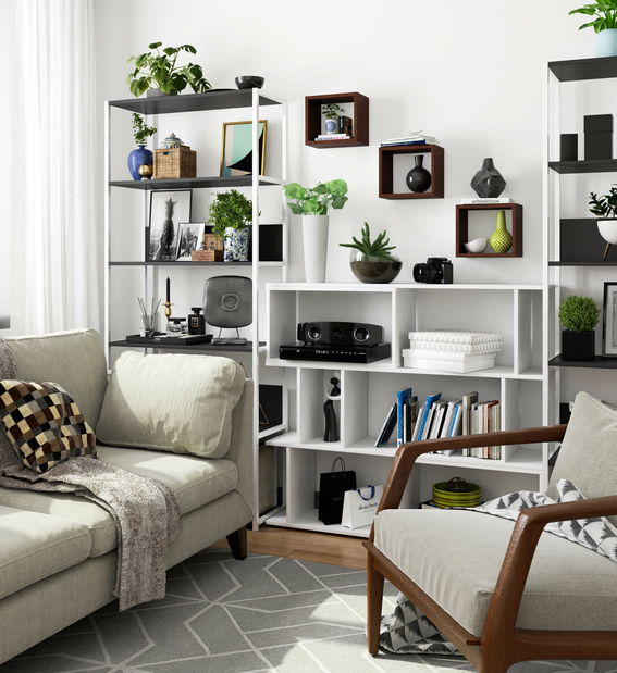 Sada 3 ks. nástěnné police Pluralismo (wenge)