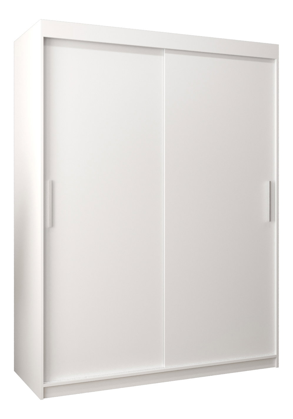 Šatní skříň 150 cm Toki (Bílá matná + Bílá matná)