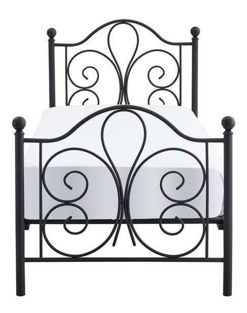 Jednolůžková postel 90 cm Patience (bez matrace) (černá)