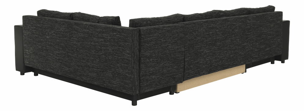 Rohová sedací souprava ve tvaru U Stalira (černá)