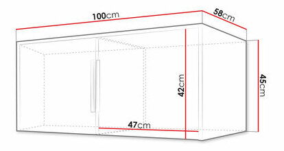 Nástavba na skříň Lenona Lux D2 (bílá + dub wotan)