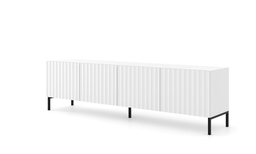 TV stolek/skříňka 200 4D Warsaw (bílá + černá)