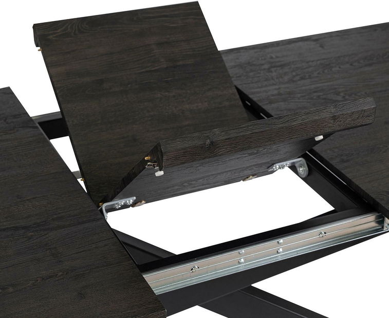 Rozkládací jídelní stůl Hinchandose (černá) (pro 6-10 osob)