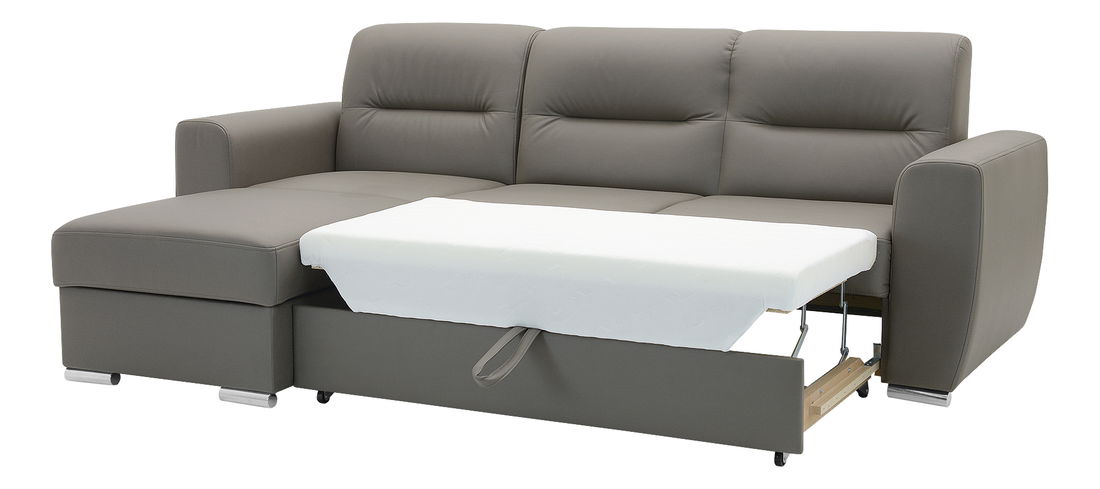 Rohová sedačka Renold (hnědá) (s úl. prostorem)