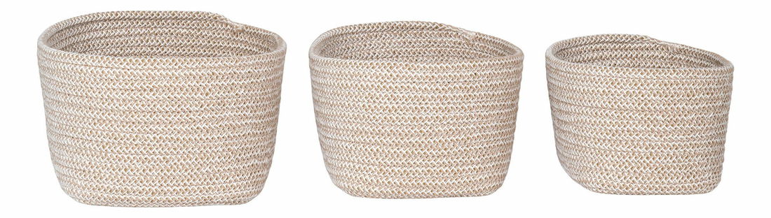 Set 3 ks košíků Cerelina (béžová)