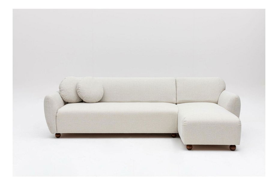 Rohová sedačka Edoletta 1 (P) (bílá)