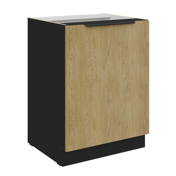 Dolní kuchyňská skříňka Carminia 60 D 1F BB (dub cremona + černá)