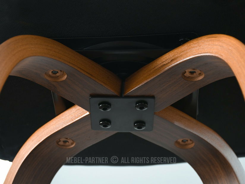 Židle Theo H (ořech tmavý + černá)