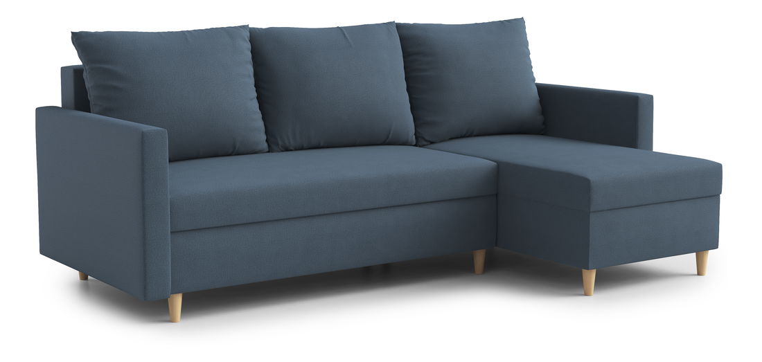 Rohová sedací souprava Ronaldo (P) (modrá)