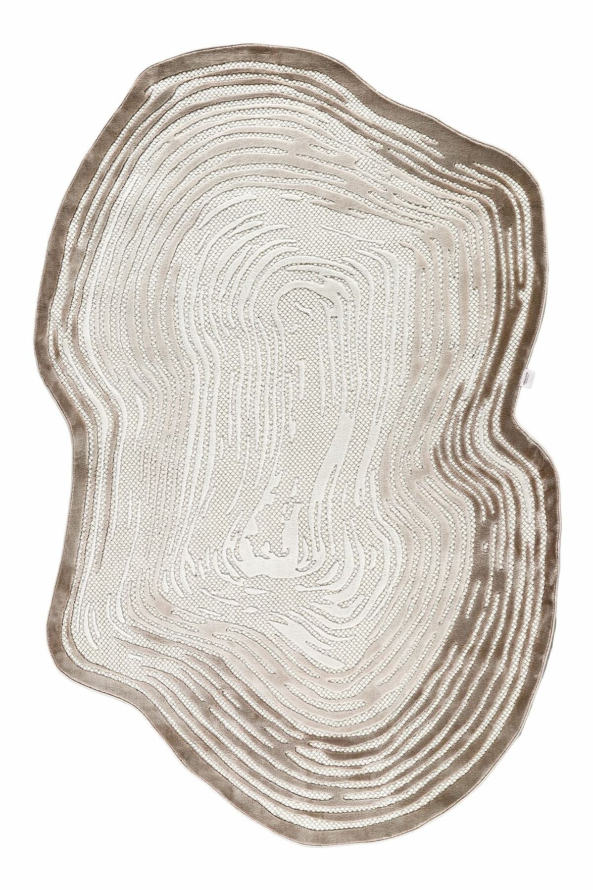 Koberec 160 x 230 cm Amora (béžová + hnědá)