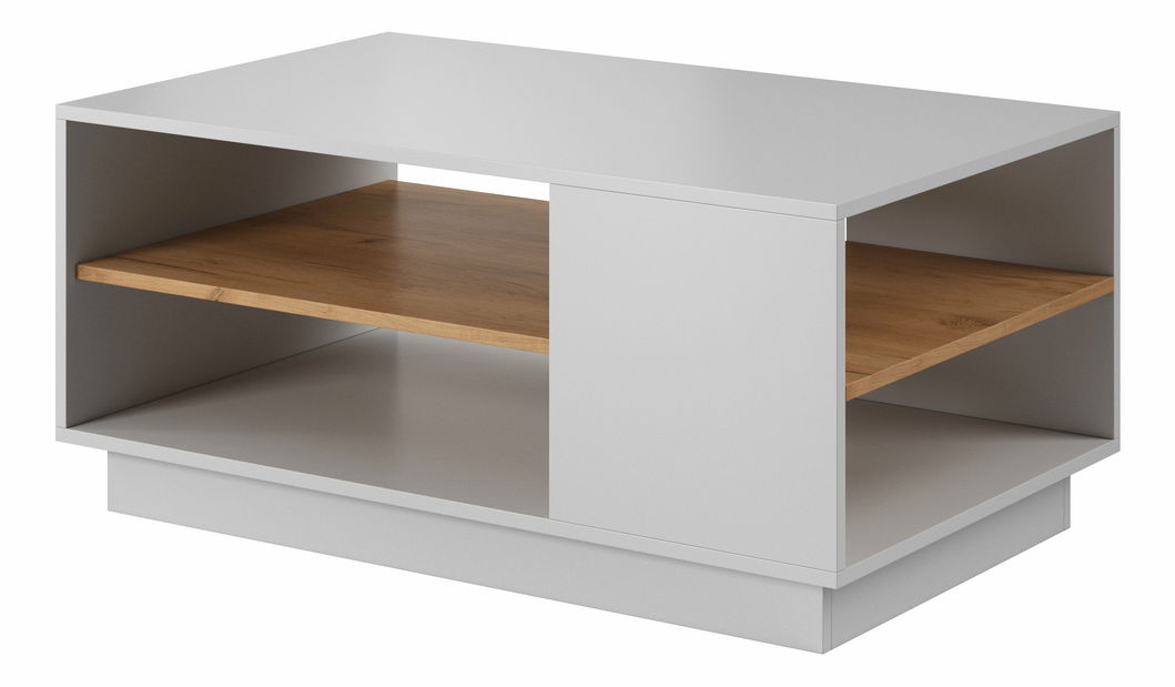 Konferenční stolek Three G (dub craft zlatý + bílá)