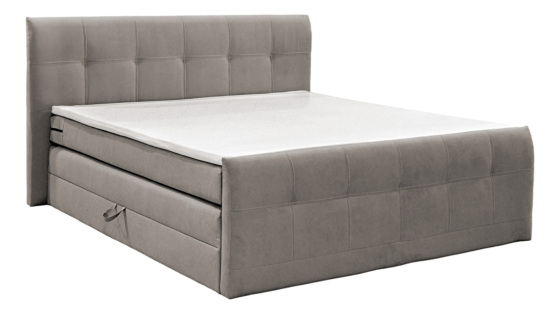 Manželská postel Boxspring 180 cm Milano béžová (s matracemi)