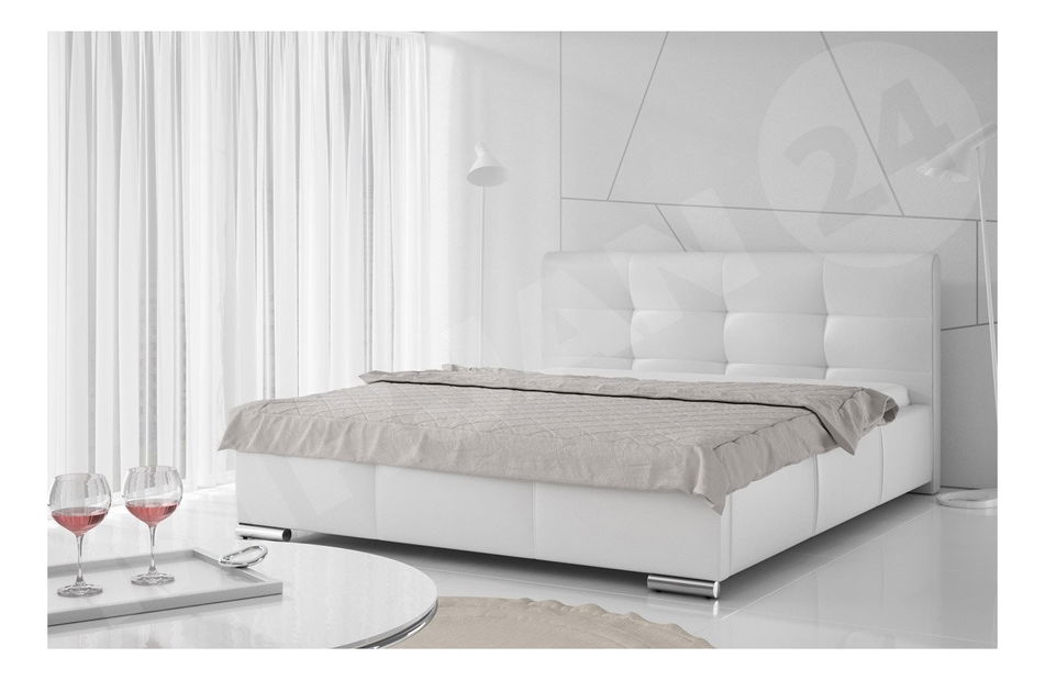 Manželská postel 160cm Lanzadora (bílá)