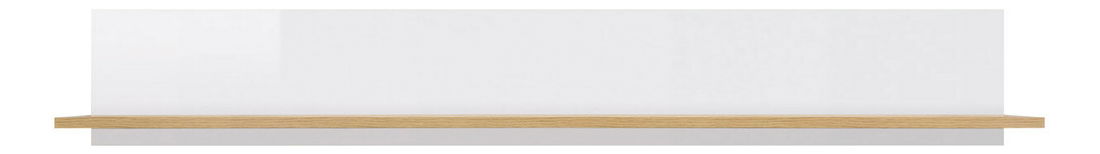 Polička BRW Zele POL 135 (dub wotan + bílý lesk)