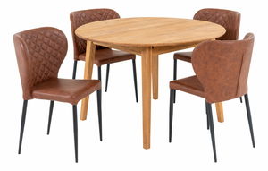 Jídelní set Mnalinaia (přírodní + hnědá)