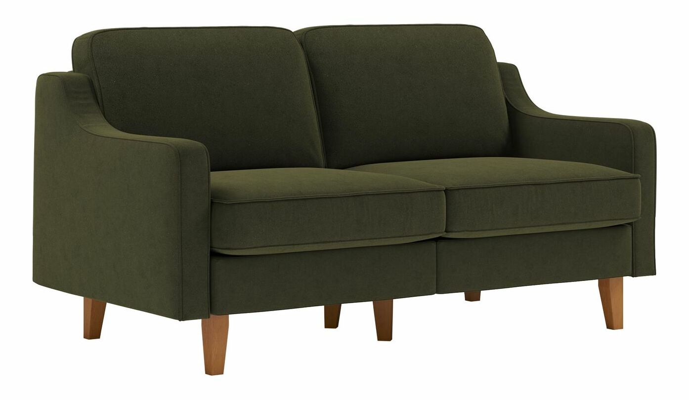 Pohovka dvousedačka Dělají 2 (petrolejová + ořech)