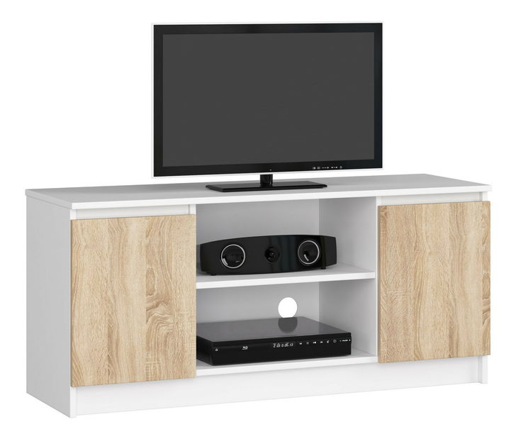 TV stolek Darian (bílá + dub sonoma)