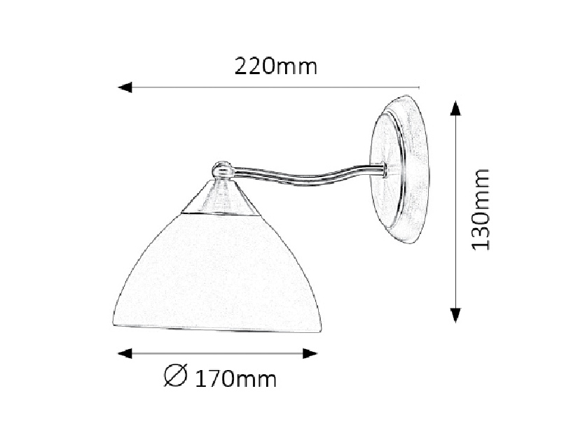Nástěnné svítidlo Regina 8171 (bronzová + krémová)