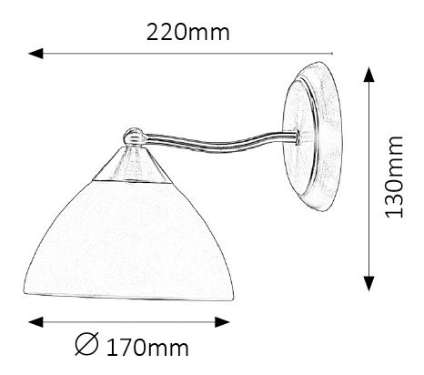 Nástěnné svítidlo Regina 8171 (bronzová + krémová)