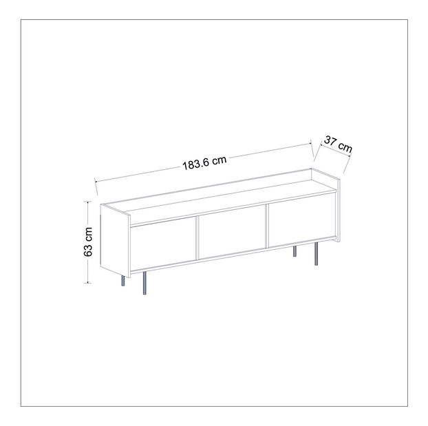 TV stolek/skříňka Keseno (bílá)