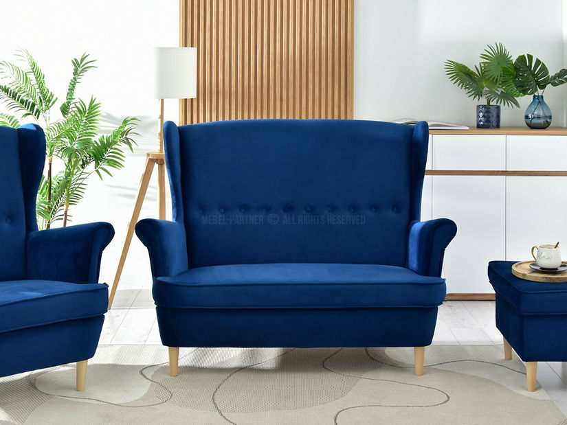 Pohovka dvousedačka ve tvaru ušák Muriera (černá)