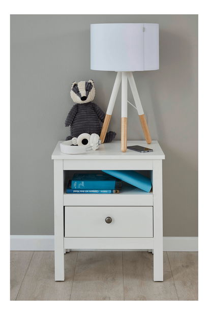 Noční stolek Otis 1s (bílá)