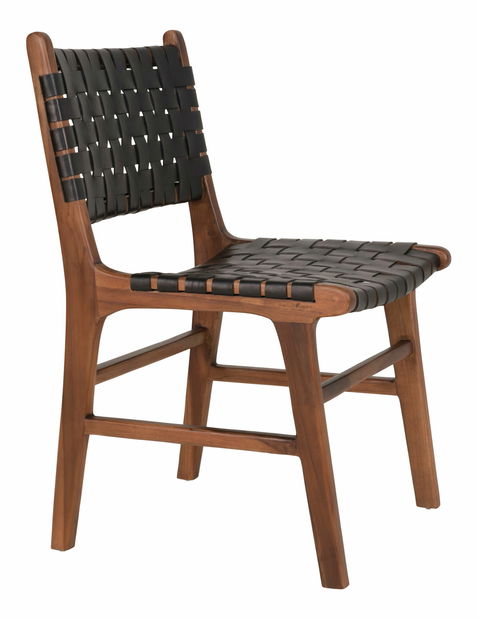 Zahradní židle Pinmona 2 (přírodní + černá)