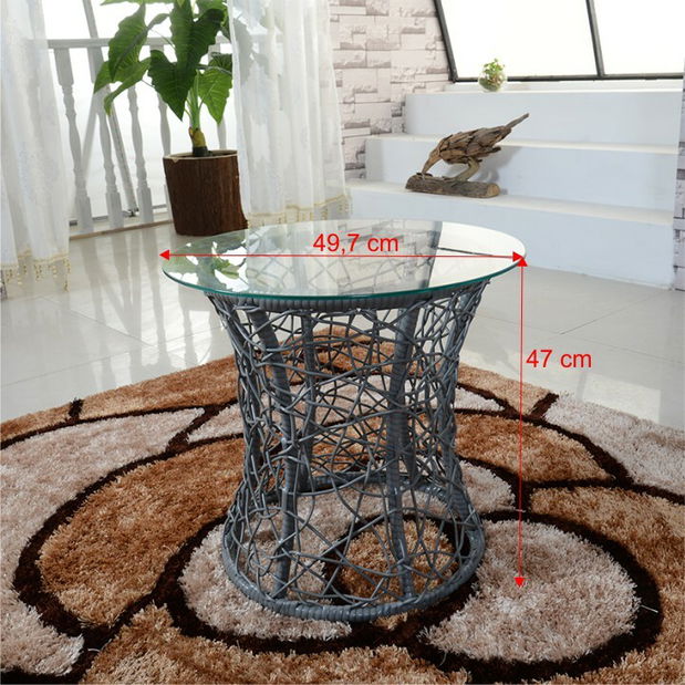 Příruční stolek Salmar (šedá)