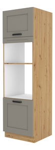 Potravinová kuchyňská skříň Lucid 60 DPM 210 2F (dub artisan + claygrey)
