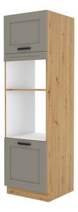 Potravinová kuchyňská skříň Lucid 60 DPM 210 2F (dub artisan + claygrey)