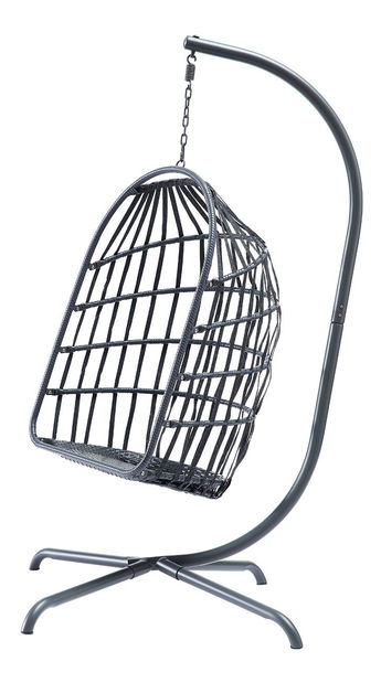 Závěsné křeslo Remako (černá + krémová)