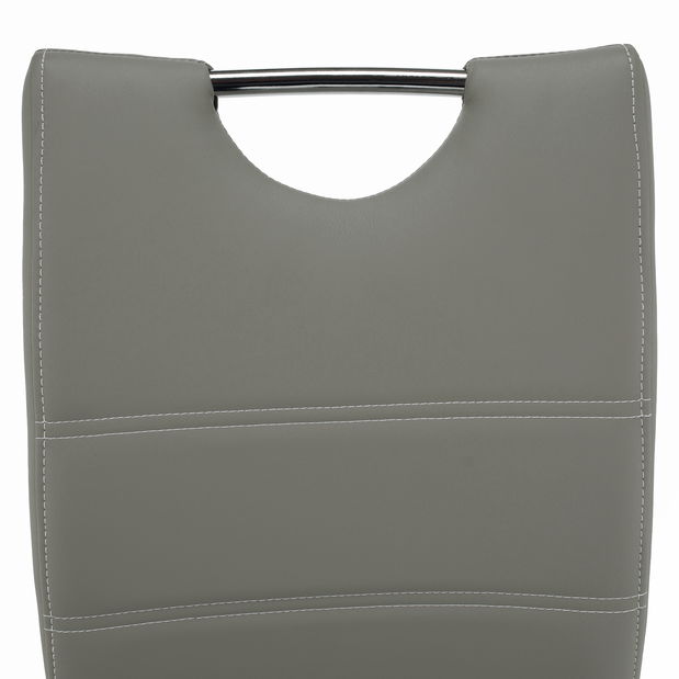 Jídelní židle Abalia New (světlešedá + chrom)