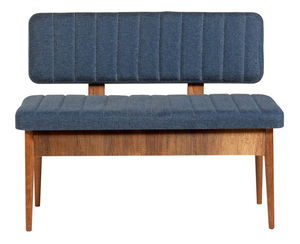 Lavice Vlasta 3 (ořech + tmavě modrá) (s úl. prostorem)